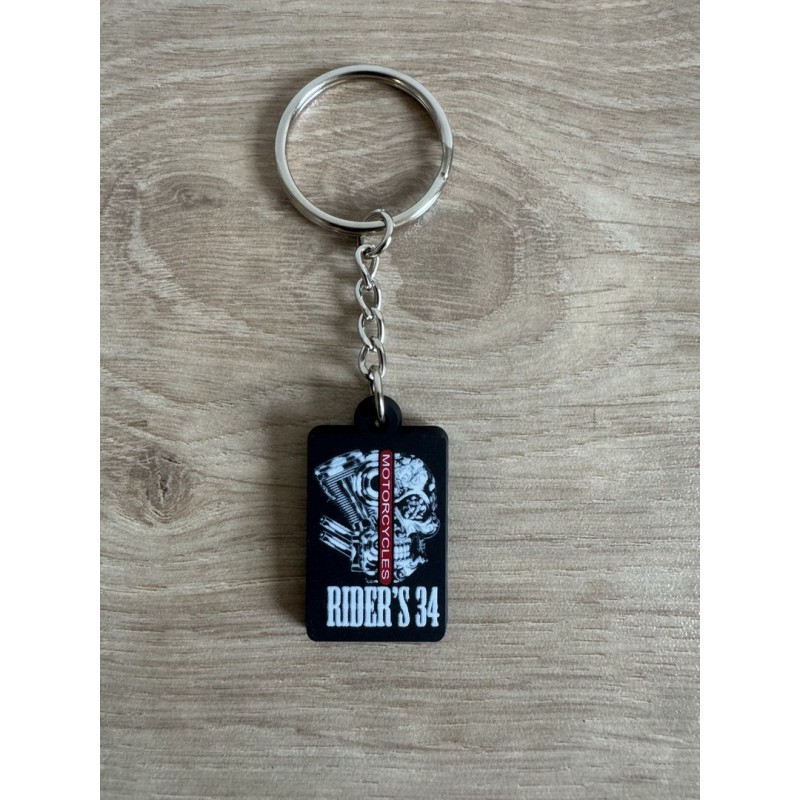 PORTE CLE PVC NOIR RIDER'S 34