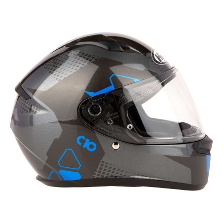 CASQUE HJC C10 ASPA NOIR / GRIS & BLEU