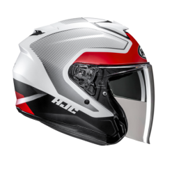 CASQUE HJC i31 TEVIS BLANC / NOIR & ROUGE