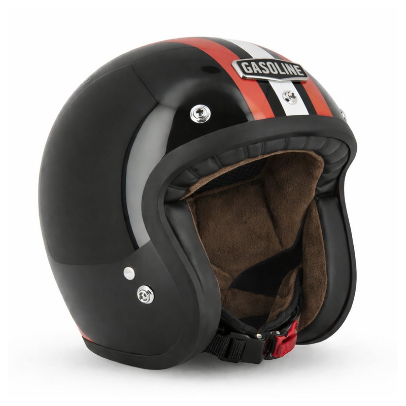 CASQUE GASOLINE S250 NOIR / ROUGE / BLANC