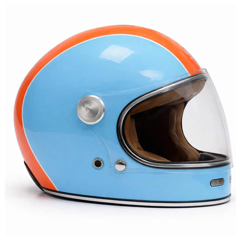 CASQUE MARKO FULLMOON VINTAGE BLEU / ORANGE