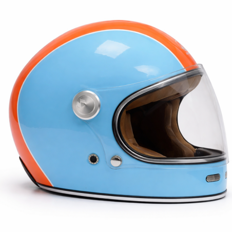 CASQUE MARKO FULLMOON VINTAGE BLEU / ORANGE