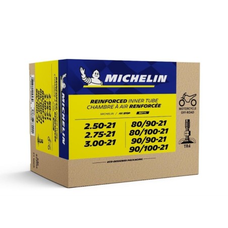 CHAMBRE A AIR MOTO MICHELIN OFFROAD 80/100-21 VALVE DROITE TR4