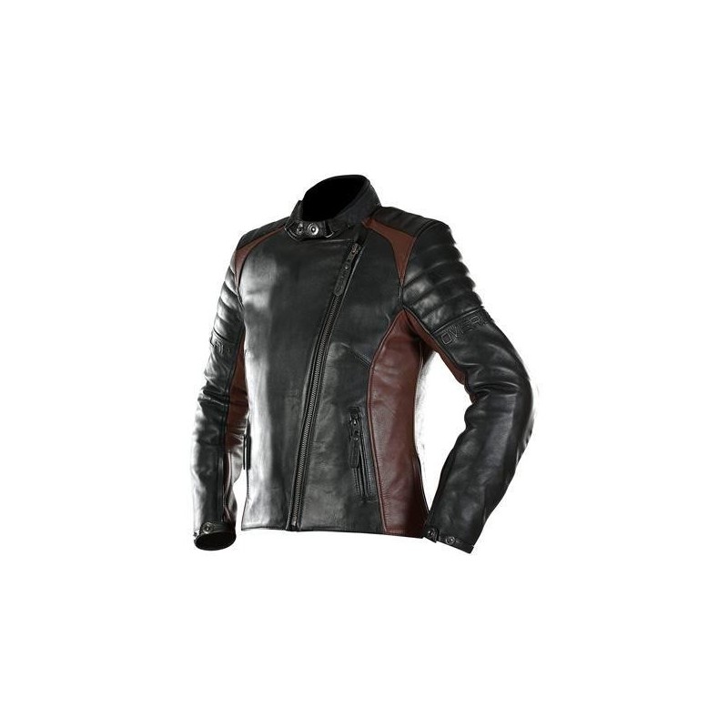 BLOUSON OVERLAP TINA NOIR & MARRON