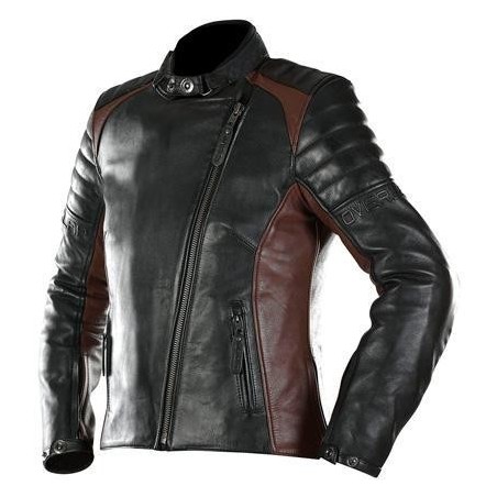 BLOUSON OVERLAP TINA NOIR & MARRON