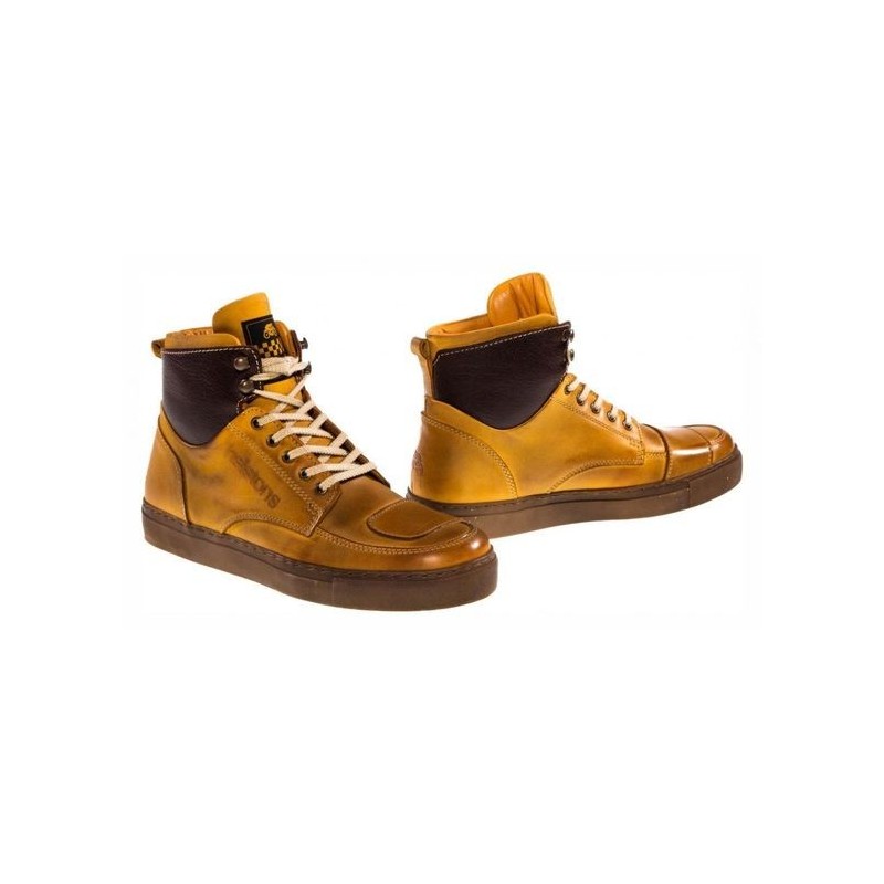 CHAUSSURES MOTO HELSTONS CUIR UTAH PEACH WAXED