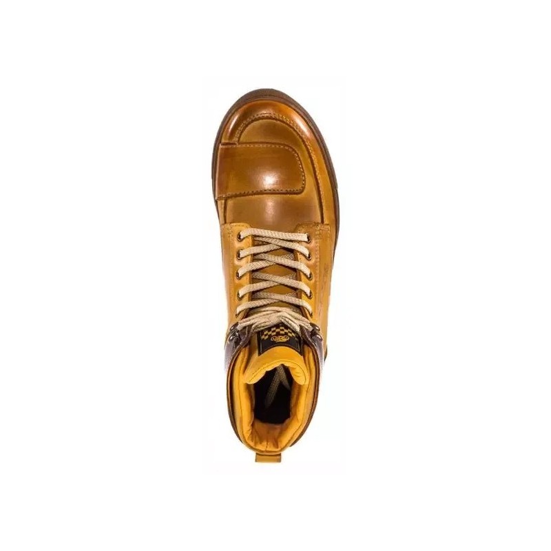 CHAUSSURES MOTO HELSTONS CUIR UTAH PEACH WAXED - Riders34