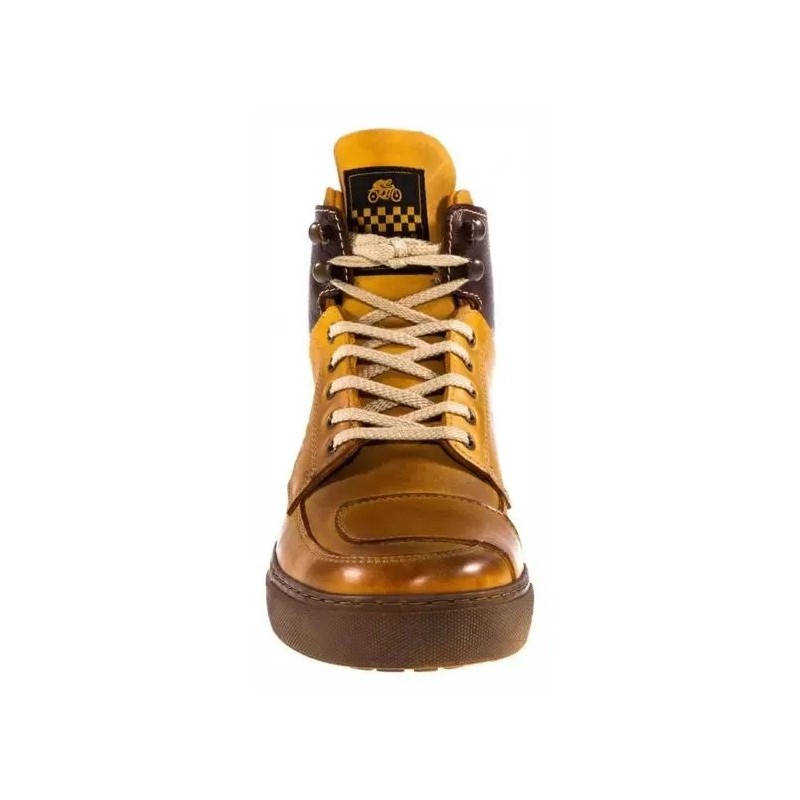 CHAUSSURES MOTO HELSTONS CUIR UTAH PEACH WAXED