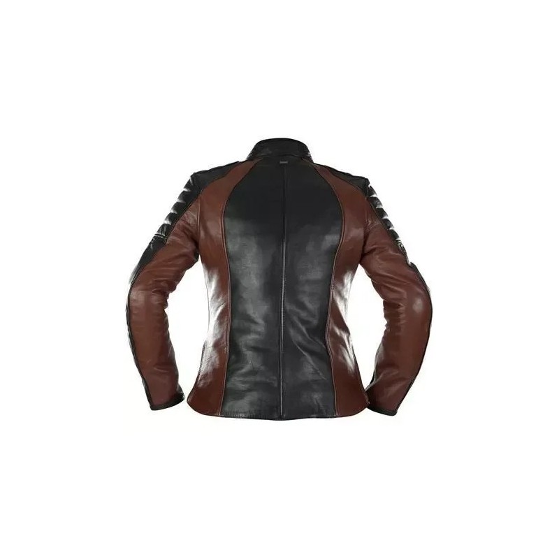 BLOUSON OVERLAP TINA NOIR & MARRON
