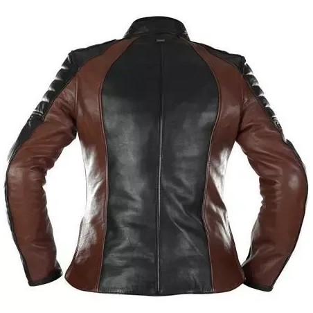 BLOUSON OVERLAP TINA NOIR & MARRON