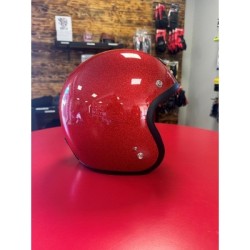 CASQUE GASOLINE S250 ROUGE PAILLETE