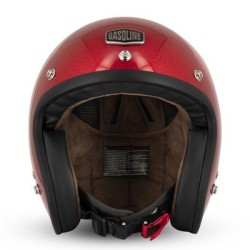 CASQUE GASOLINE S250 ROUGE PAILLETE