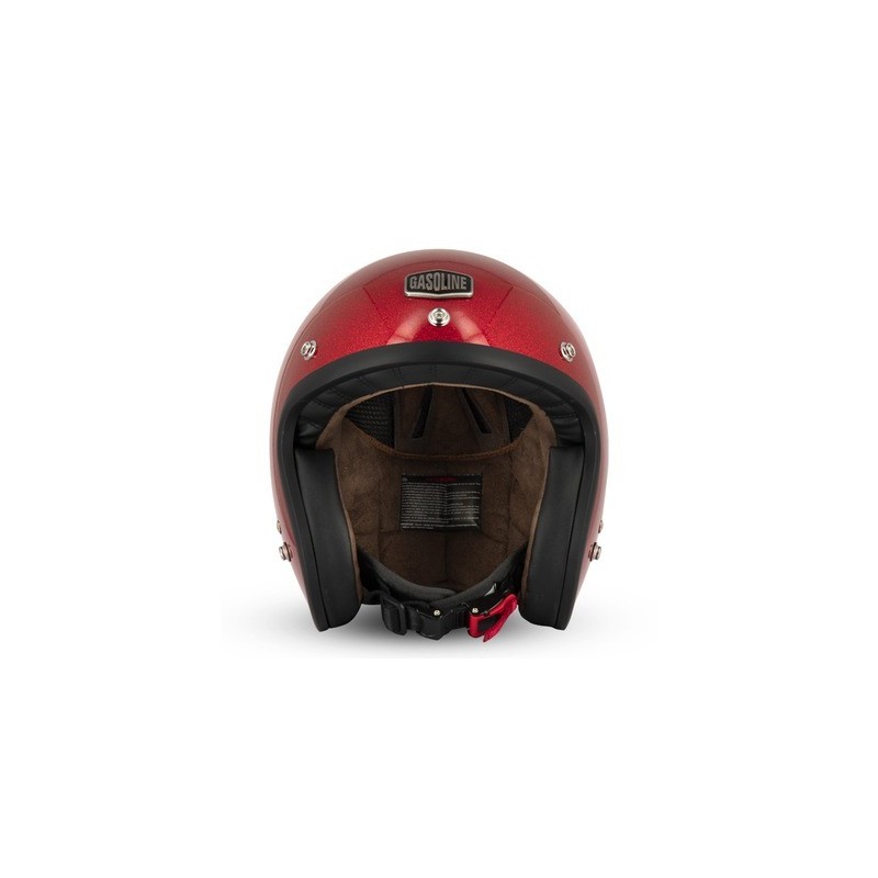 CASQUE GASOLINE S250 ROUGE PAILLETE