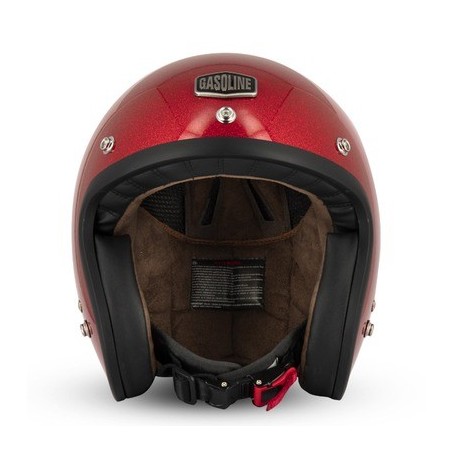 CASQUE GASOLINE S250 ROUGE PAILLETE