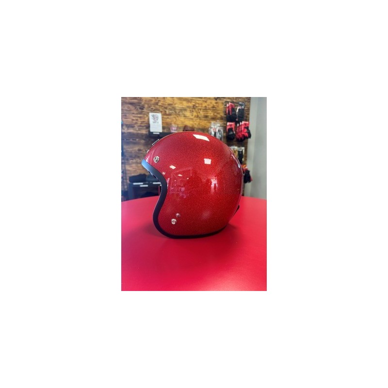 CASQUE GASOLINE S250 ROUGE PAILLETE