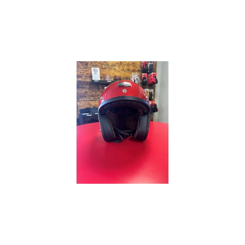 CASQUE GASOLINE S250 ROUGE PAILLETE